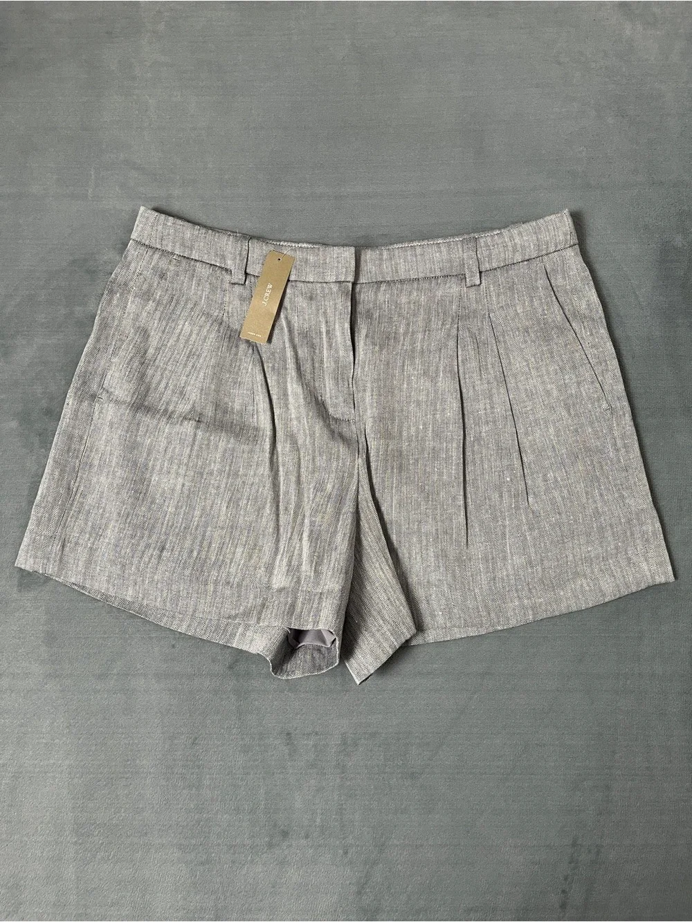 J. Crew Lucia Short Women’s Size 6 32x4 Herringbone Linen Blend